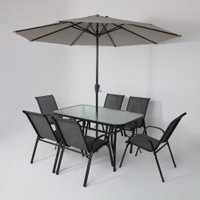 Набор садовой мебели AksHome Sunbeam (серый/черный)