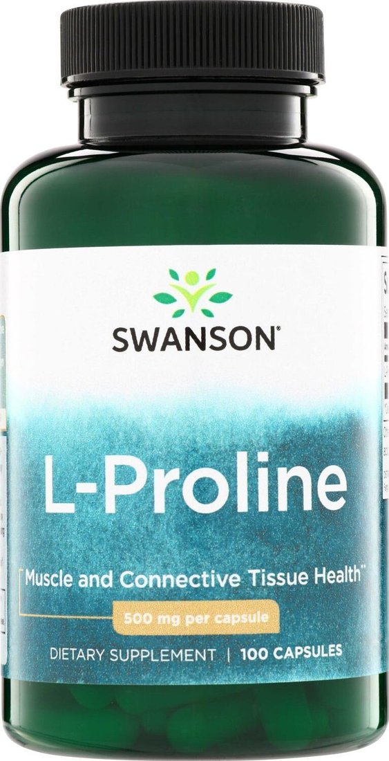 Аминокислота Swanson L-Proline 500 мг (100 капсул)
