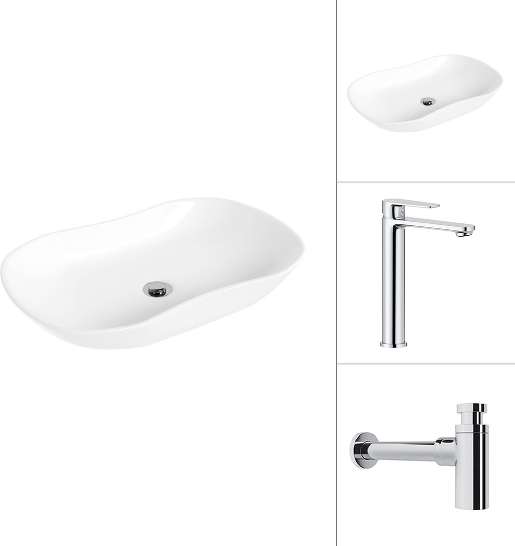 

Умывальник Lauter 21570 + Moon 21СK81691C с сифоном 21635CH (хром)