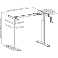 Подстолье для работы стоя ErgoSmart Manual Desk Compact FR (белый)
