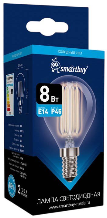 

Светодиодная лампочка SmartBuy SBL-P45F-8-65K-E14