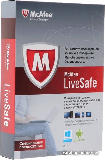 McAfee LiveSafe Promo BOX [BOXMLS139001RAA] купить в рассрочку онлайн