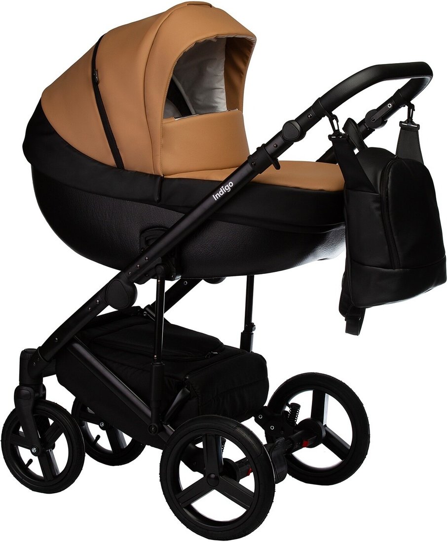 

Универсальная коляска Indigo Tour Eco (2 в 1, te 05/черная кожа+рыжая кожа)