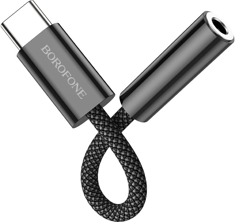 

Кабель Borofone BV15 USB Type-C - 3.5 Jack (черный)