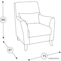 Интерьерное кресло Нижегородмебель Либерти ТК 233 (лаунж 10)