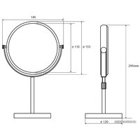 Косметическое зеркало Bemeta Rawell 112201232