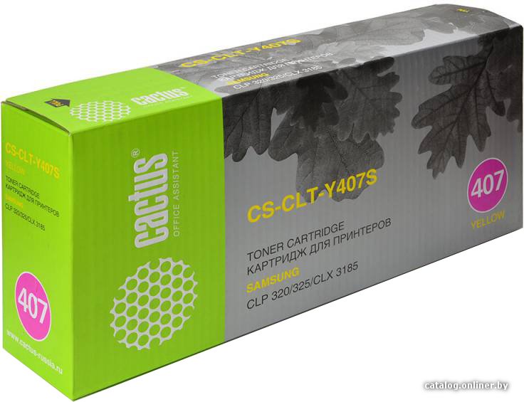 Картридж CACTUS CS-CLT-Y407S (аналог Samsung CLT-Y407S Yellow)