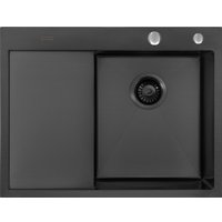 Кухонная мойка ARFEKA ECO AR 650*500 R BLACK PVD NANO