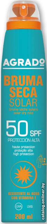 Спрей солнцезащитный Agrado Solar Dry Mist SPF 50 200 мл