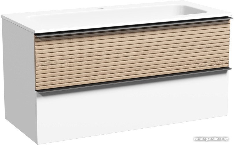 Sancos Тумба под умывальник Delta DL100W (дуб светлый/графит)
