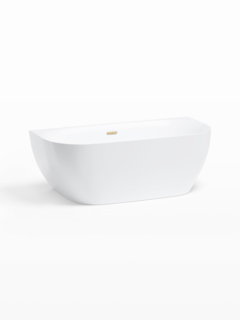 Ванна Wellsee Belle Spa 3.0 170x80 235901004 (пристенная ванна белый глянец, экран, ножки, сифон-автомат золото)