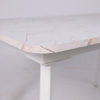 Кухонный стол Lepremo AV 1209/1 МДФ раздвижной 1200-1600x800 (Азул Оникс/белый)