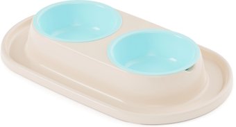 Двойная миска Альтернатива М8494 (0.3 л, светло-бежевый)