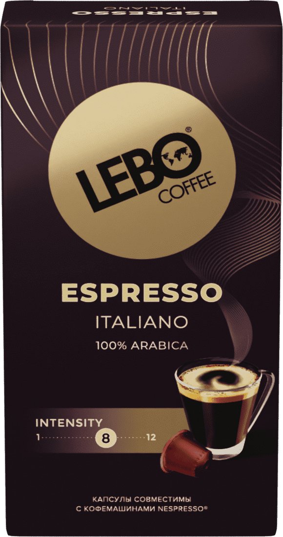 

Кофе в капсулах LEBO Coffee Espresso Italiano 10x5.5 г