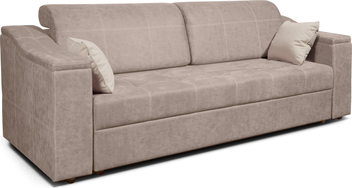 

Диван Анмикс Бергамо-3 (бежевый велюр)