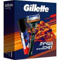Подарочный набор Gillette Fusion станок с 1 сменной кассетой + пена для бритья Классическая (50 мл)