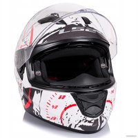 Мотошлем LS2 FF320 Stream Evo Tacho (S, бело-черно-красный глянцевый)