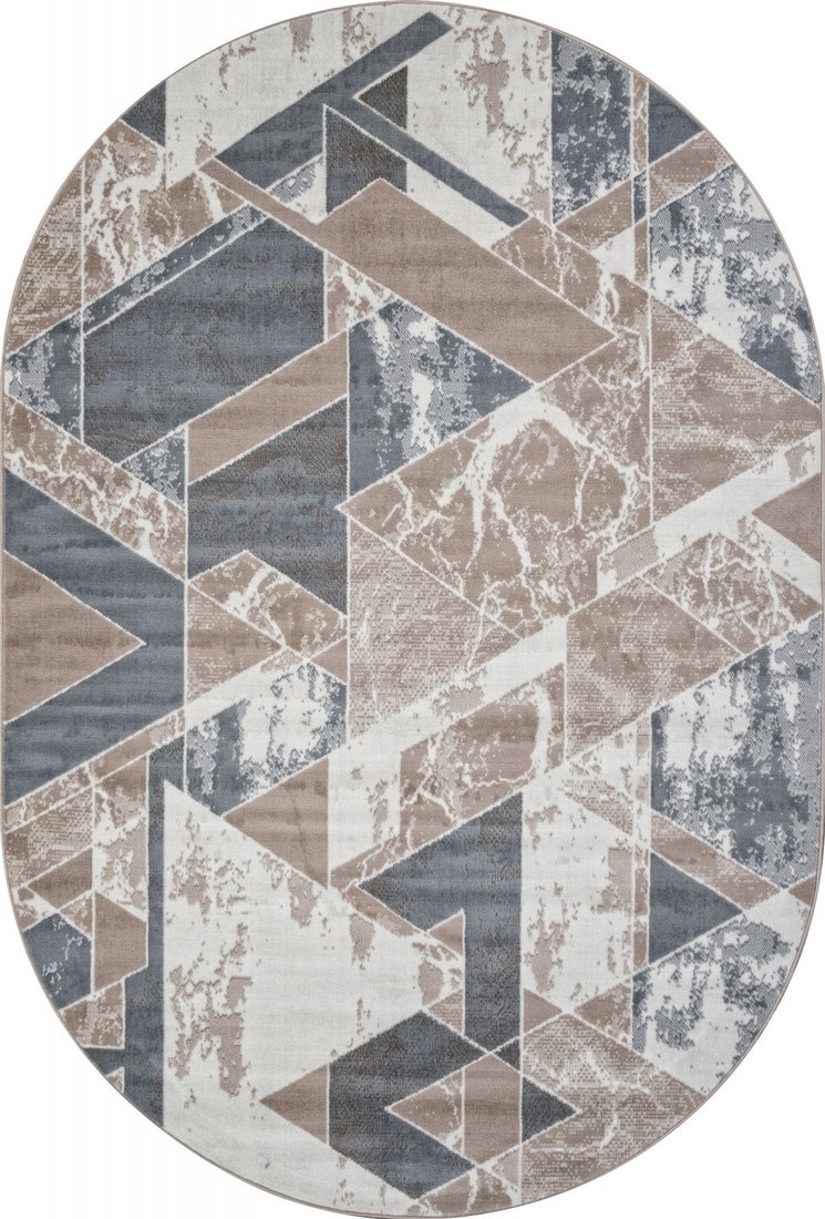 

Ковер для жилой комнаты Merinos Sierra F354-OVAL-BEIGE-BLUE (2х4)