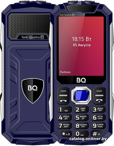 Кнопочный телефон BQ BQ-2817 Tank Quattro Power (синий)