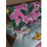 1.5-спальный комплект постельного белья Amore Mio Мако-сатин Bell Микрофибра 1.5сп 92988 (зеленый/розовый)