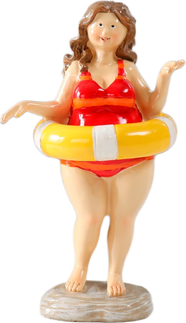 Статуэтка Sima-Land Пышечка в полосатом купальнике с надувным кругом 9837965