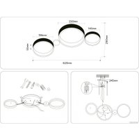 Припотолочная люстра Ambrella light FL4812/3 WH
