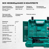 Ударная дрель-шуруповерт Rokodil Twist 2 Pro Impact 1045942 (с 1-им АКБ, кейс)