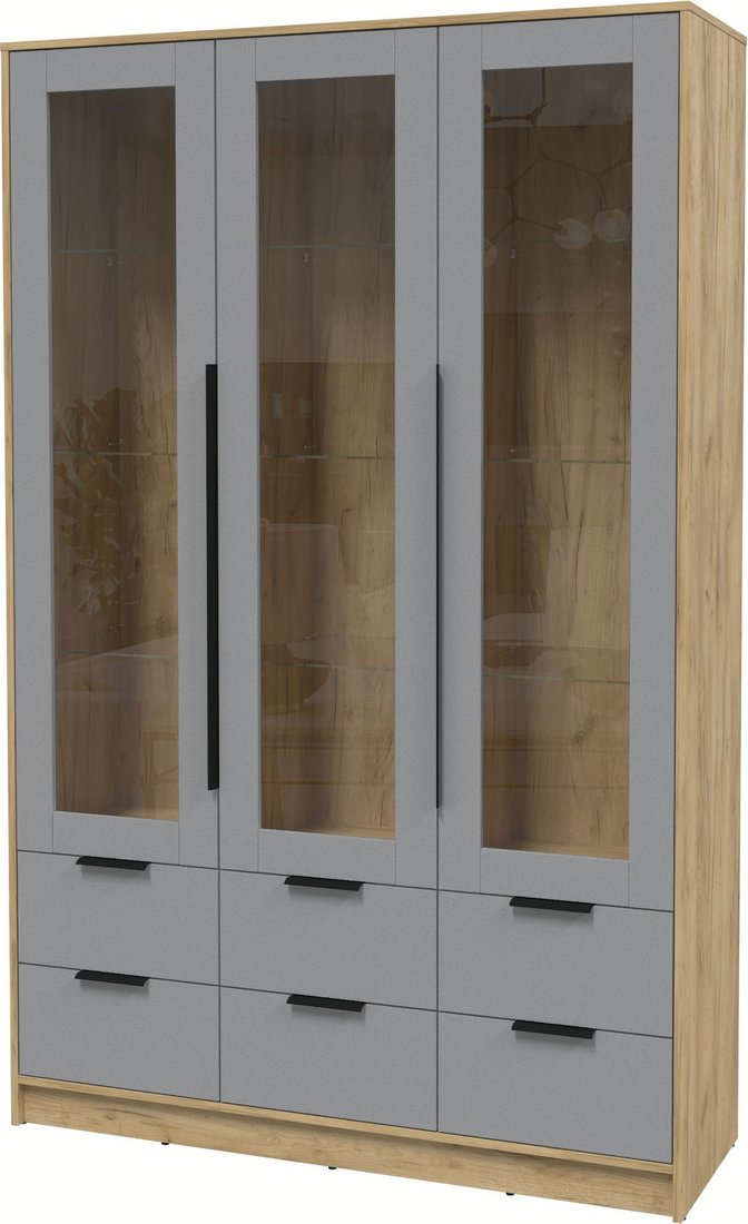 

Шкаф-витрина Интерлиния Концепт КТ-ШВ3 (серебро/дуб золотой)