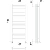 Полотенцесушитель TERMINUS Грета П18 500x1400 (хром)