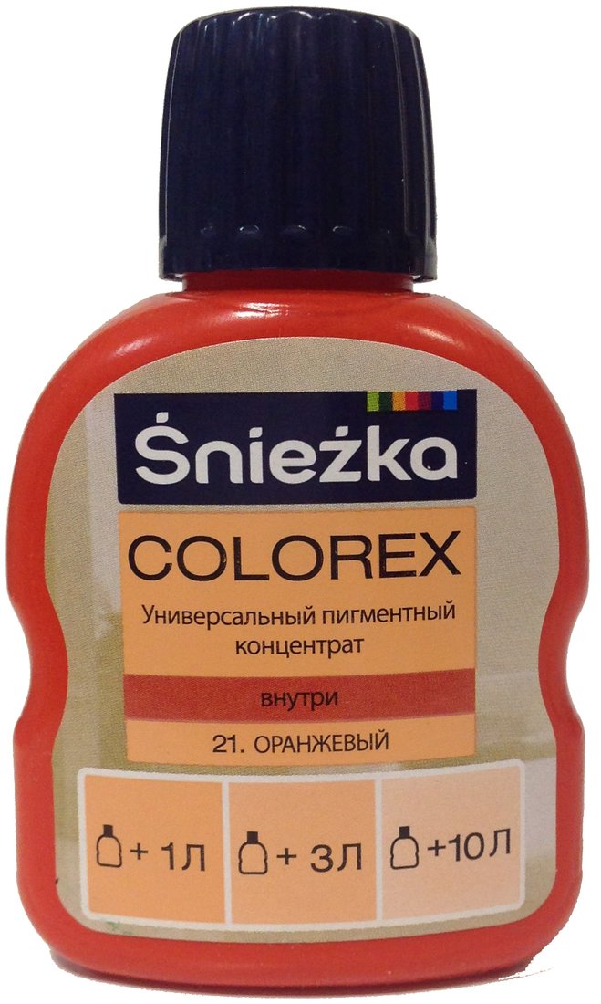 

Колеровочная краска Sniezka Colorex 0.1 л (№21, оранжевый)