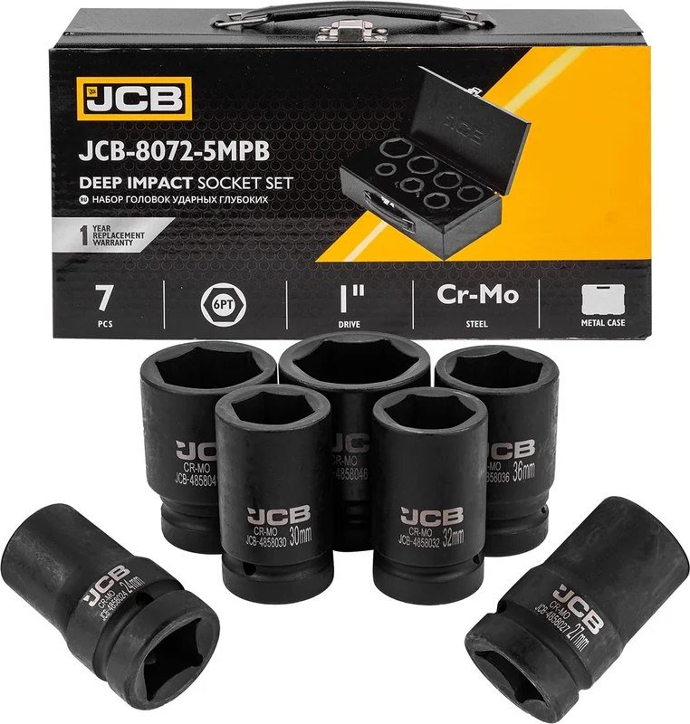 

Набор головок слесарных JCB -8072-5MPB (65103)