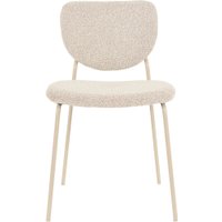 Стул Stool Group Gigi DRC-9155-B (серо-бежевый букле/ножки кремовые)