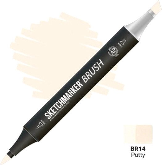

Маркер художественный Sketchmarker Brush Двусторонний BR14 SMB-BR14 (шпатлевка)