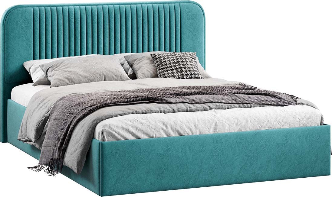 

Кровать Трия Тиффани Тип 1 c ПМ и заглушиной 160x200 (микровелюр Wellmart Indigo)