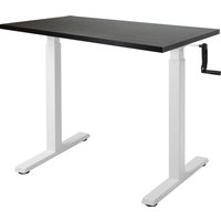 Стол для работы стоя ErgoSmart Manual Desk Compact 1360x800x36 мм (дуб мореный/белый)