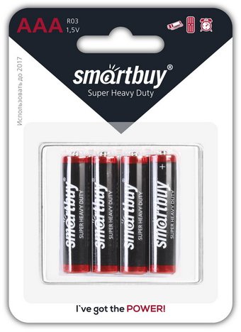 Батарейка SmartBuy AAA 4 шт. [SBBZ-3A04B]