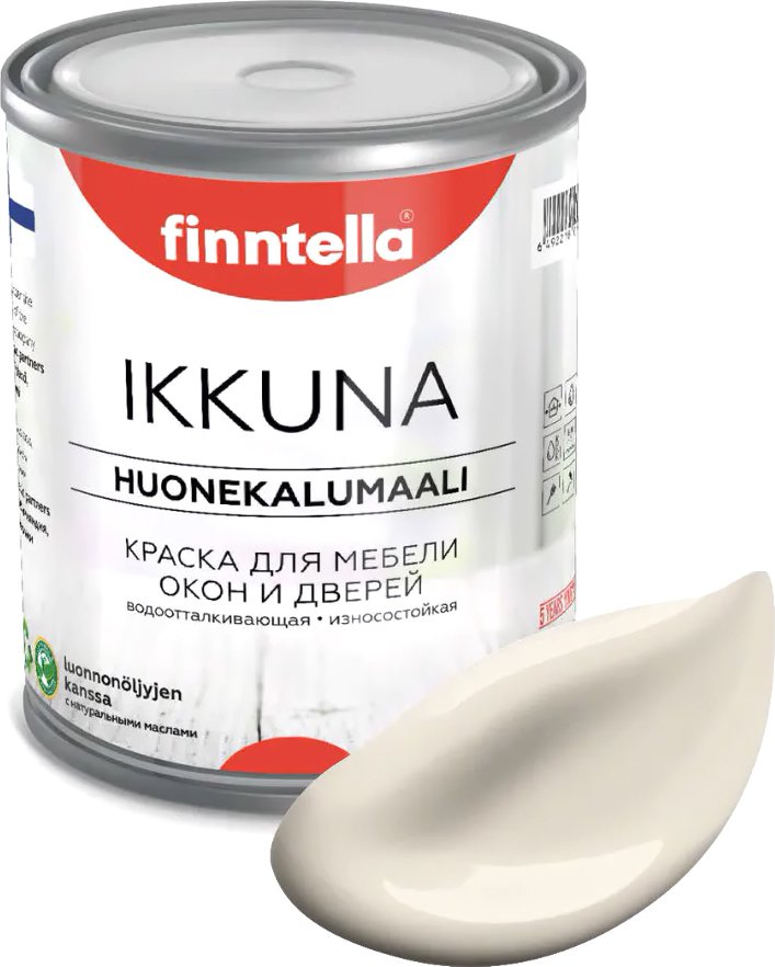 

Краска Finntella Ikkuna Silkki F-34-1-1-FL101 0.9 л (бежевый)