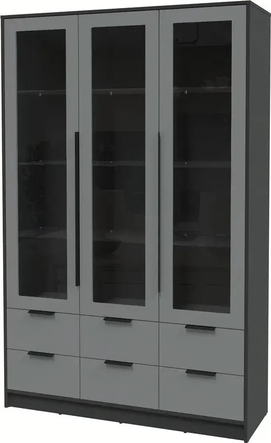 

Шкаф-витрина Интерлиния Концепт КТ-ШВ3 Глосс (антрацит/серый)