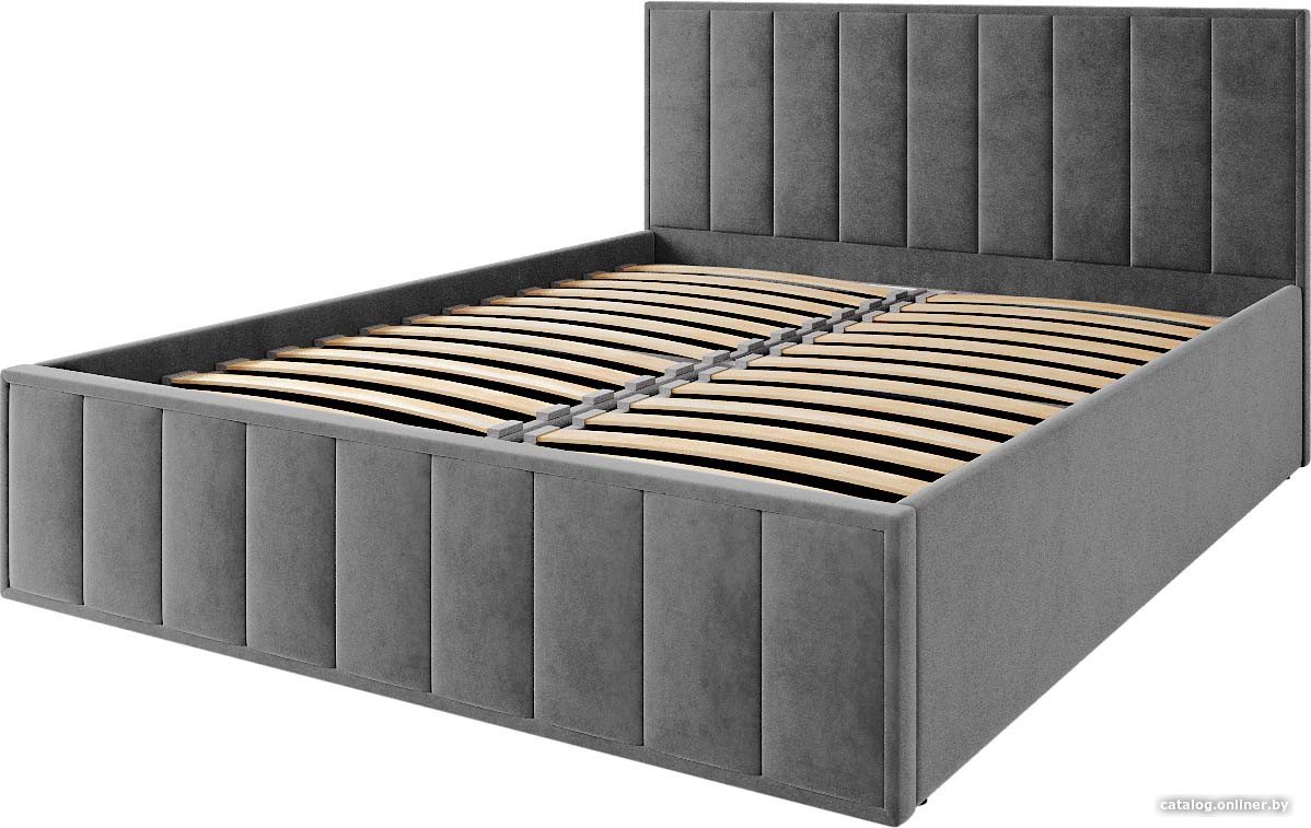 Кровать ДСВ Лана 1.4 с ПМ 140x200 (графит софт)