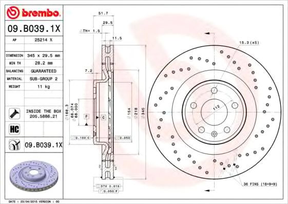 

Brembo 09B0391X