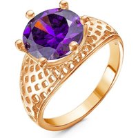 Кольцо Wolves Нежный поцелуй Позолота 1653 (р.20, камень фиолетовый)