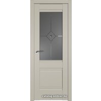 Межкомнатная дверь ProfilDoors Классика 2U L 60x200 (шеллгрей/графит с прозрачным фьюзингом)