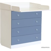Детский комод Polini Kids Simple 1580 (белый/синий)