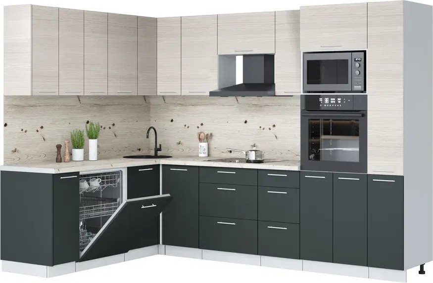 

Готовая кухня Интерлиния Мила Лайт 1.896х2.88 (вудлайн кремовый/антрацит/бискайская сосна)