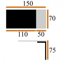 Кухонный стол Виста Аxен 70x110/160 (дуб натуральный/муар черный)