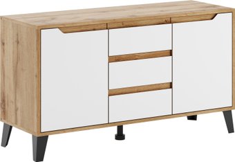 Тумба ЭлиГард Eyva RTV 2D3S (дуб вотан/белый)