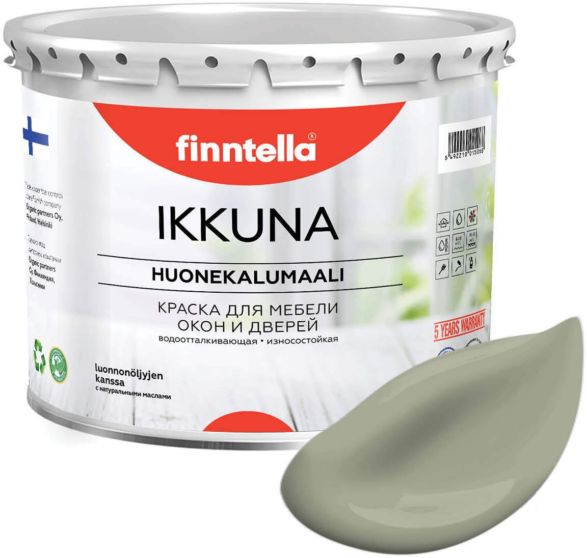 

Краска Finntella Ikkuna Suojaa F-34-1-3-FL024 2.7 л (зеленый/серый)