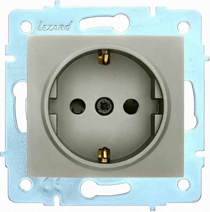 Розетка Lezard Asti 7081-3588-124B (платина)