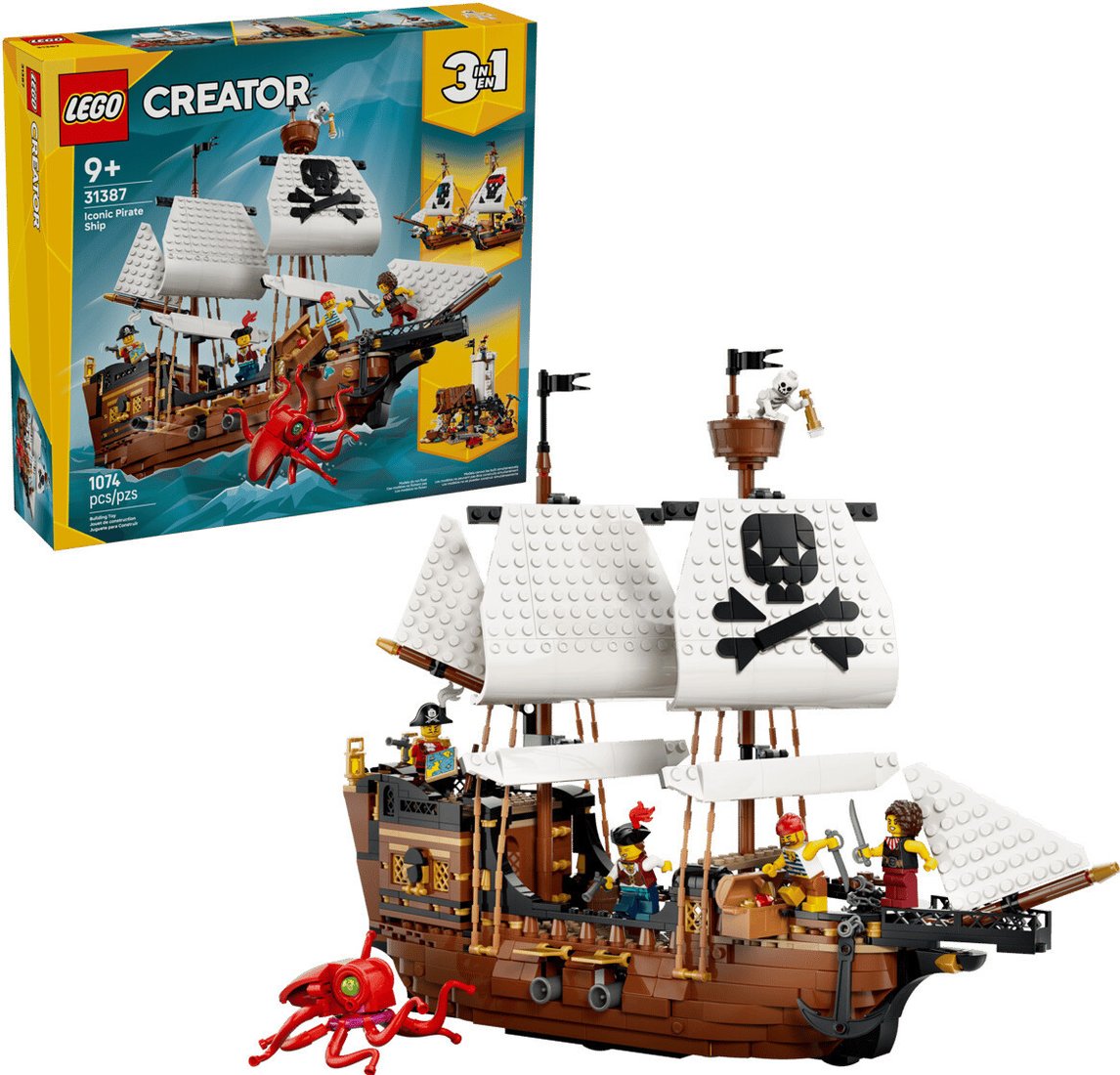 Конструктор LEGO Creator 3 в 1 31387 Легендарный пиратский корабль