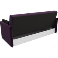 Диван Лига диванов Лига-018 117848 (велюр фиолетовый/подушки черный)